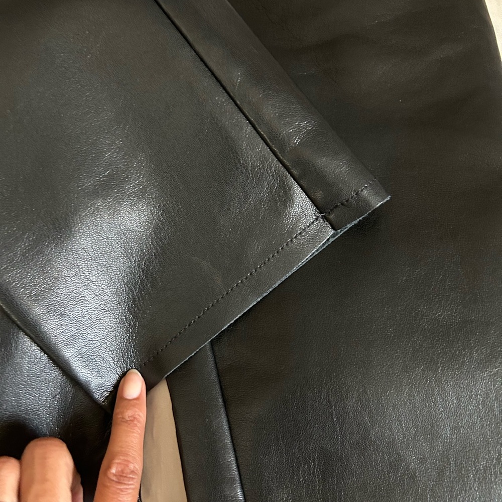 Frame | High n tight straight recycled leather pants! - Picture 4 of 4